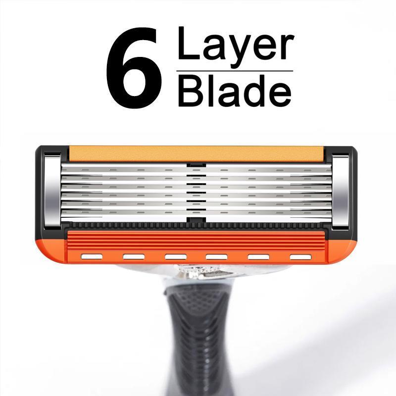 Men's Razor Blade Replacement, 48pcs Razor Blade & 1 Count Handle