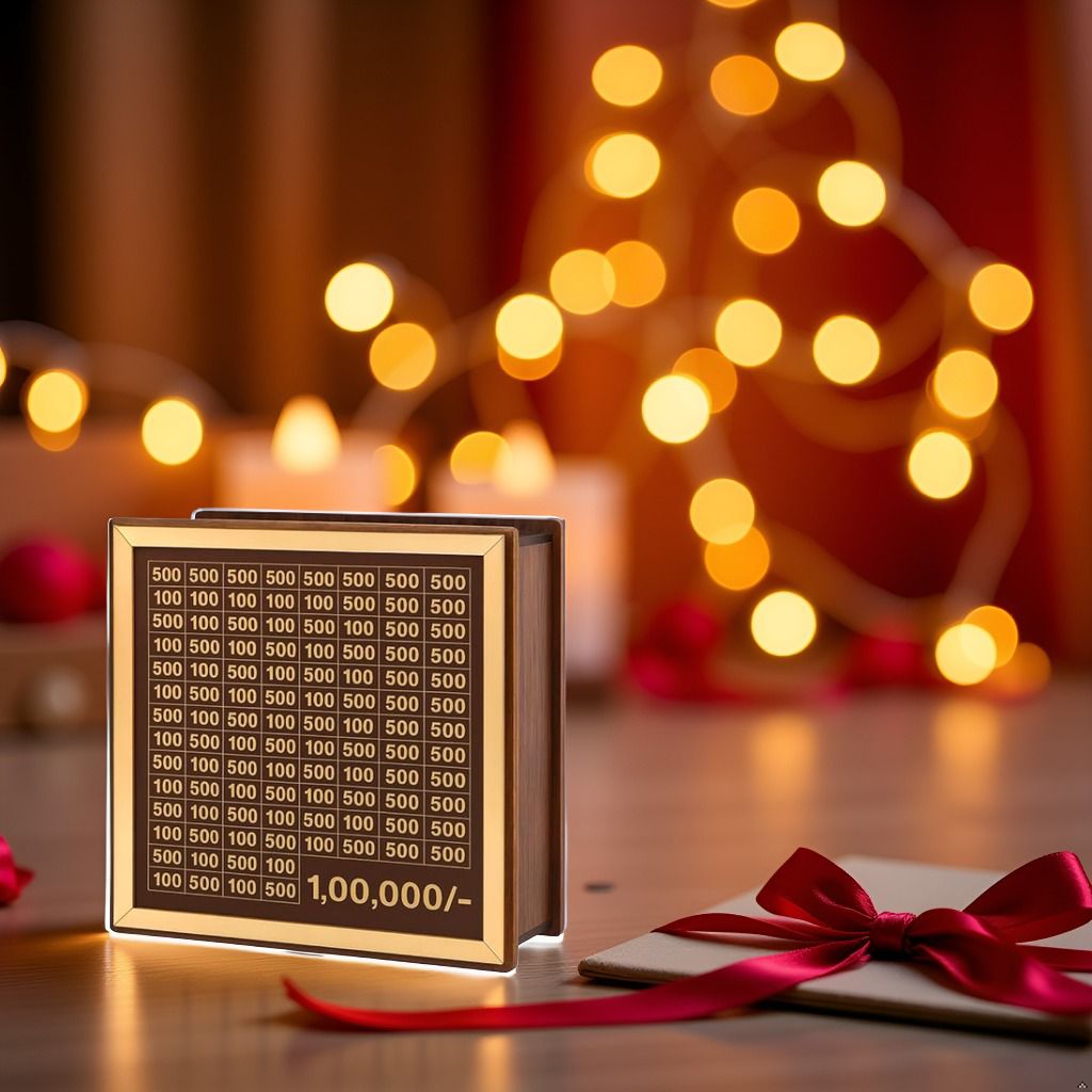 HANDCRAFTD Money Saving Box for Adults and Kids - 100000 Piggy Bank with Large Capacity for Challenge Goals