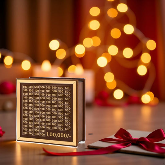 HANDCRAFTD Money Saving Box for Adults and Kids - 100000 Piggy Bank with Large Capacity for Challenge Goals