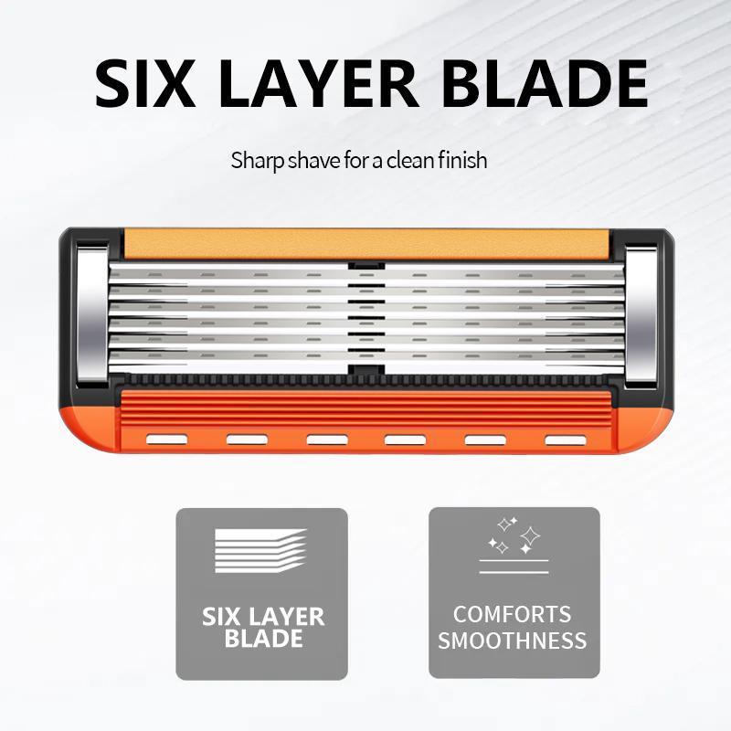 Men's Razor Blade Replacement, 48pcs Razor Blade & 1 Count Handle