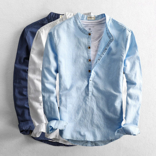 Provence Long Sleeve Linen Shirt (Pack of 3)